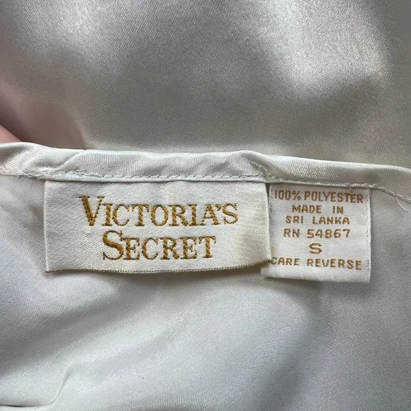 Vintage VS Gold Label Silky Lace Slip Dress Slit Sheer Bridal Wedding Midi Maxi - Picture 6 of 9